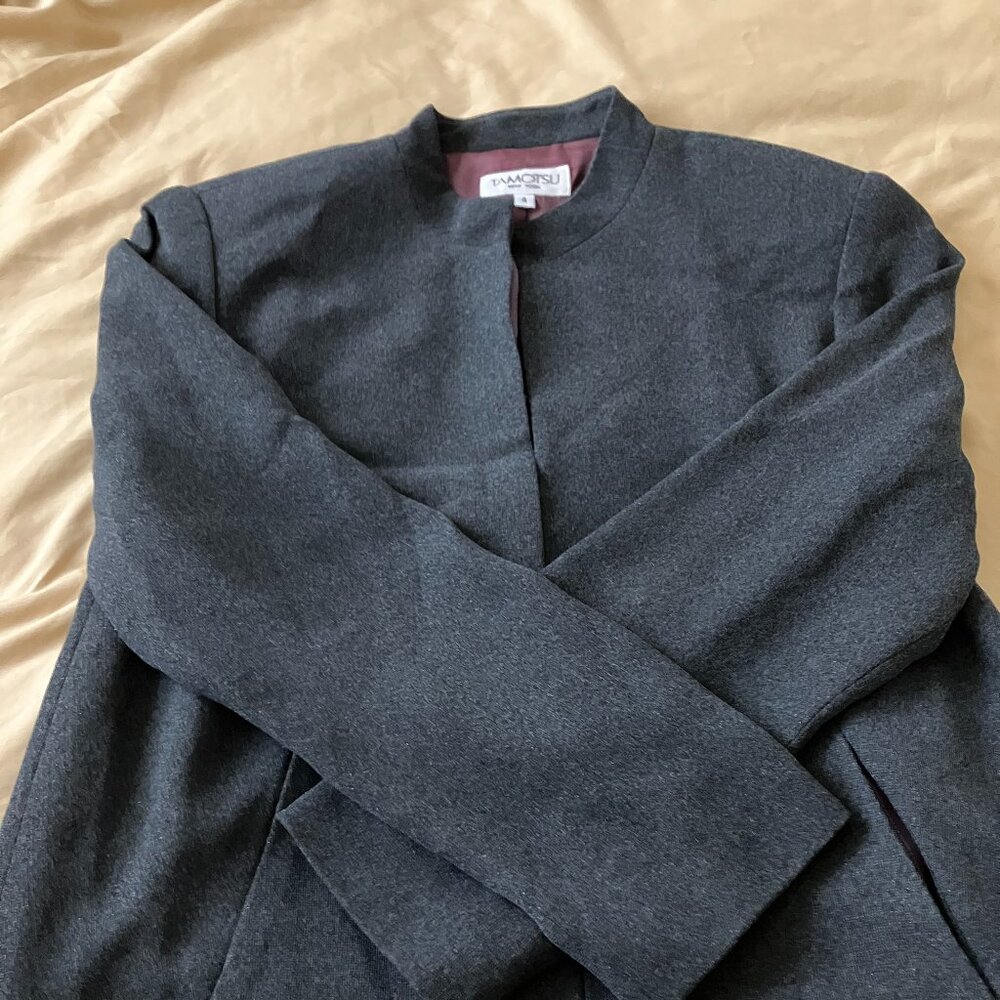 Tamotsu New York Blazer Gray Vintage Womens